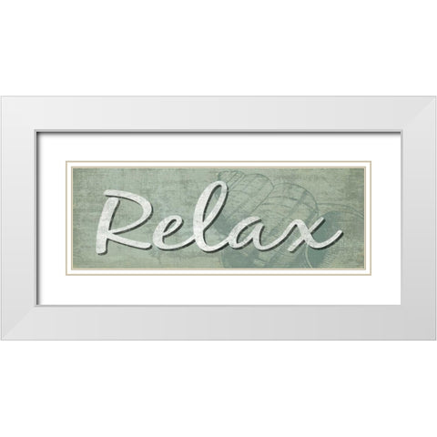 Relax White Modern Wood Framed Art Print with Double Matting by Harbick, N