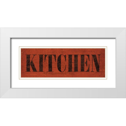 Kitchen III White Modern Wood Framed Art Print with Double Matting by Harbick, N