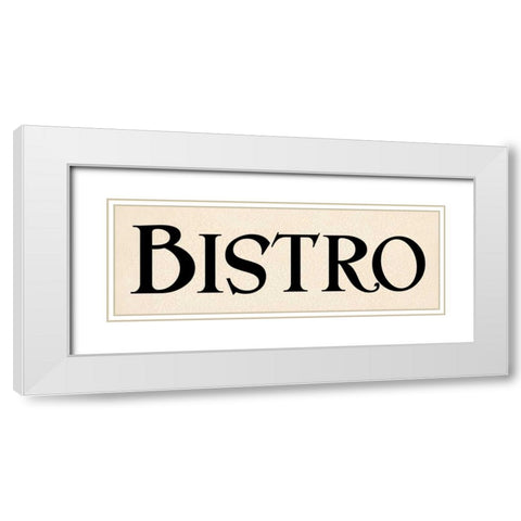Bistro I White Modern Wood Framed Art Print with Double Matting by Harbick, N