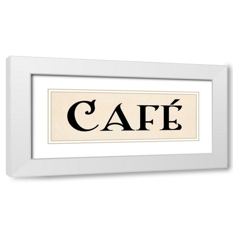 Cafe I White Modern Wood Framed Art Print with Double Matting by Harbick, N