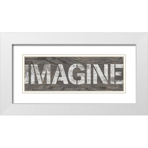 Imagine White Modern Wood Framed Art Print with Double Matting by Harbick, N