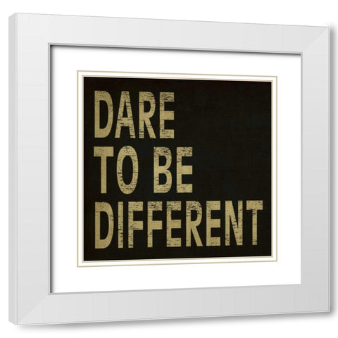 Dare to Be Different White Modern Wood Framed Art Print with Double Matting by Harbick, N