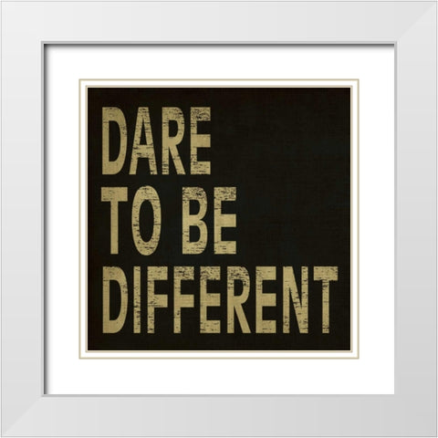Dare to Be Different White Modern Wood Framed Art Print with Double Matting by Harbick, N