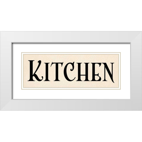 Kitchen I White Modern Wood Framed Art Print with Double Matting by Harbick, N