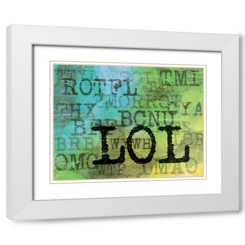 Text Logic I White Modern Wood Framed Art Print with Double Matting by Harbick, N