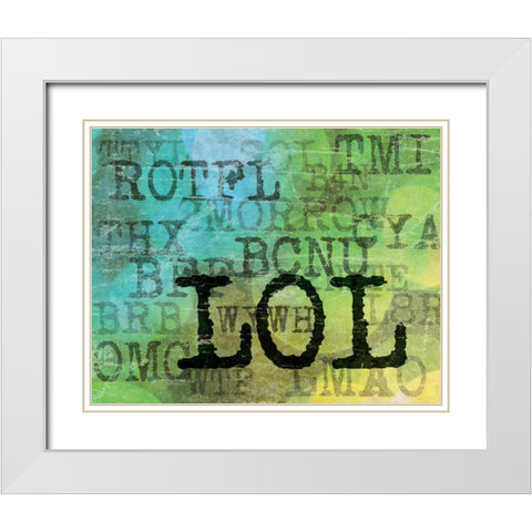 Text Logic I White Modern Wood Framed Art Print with Double Matting by Harbick, N