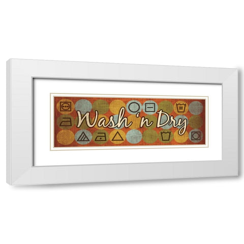 Laundry Symbols Panel II White Modern Wood Framed Art Print with Double Matting by Harbick, N