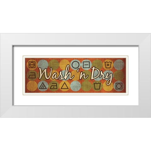 Laundry Symbols Panel II White Modern Wood Framed Art Print with Double Matting by Harbick, N
