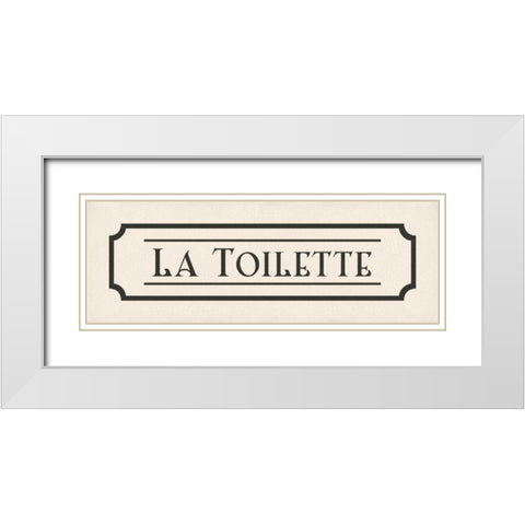 La Toilette White Modern Wood Framed Art Print with Double Matting by Harbick, N