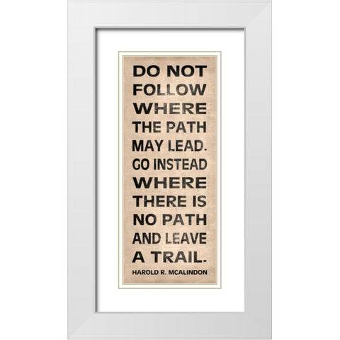 Leave a Trail White Modern Wood Framed Art Print with Double Matting by Harbick, N