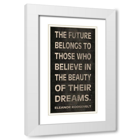 The Future White Modern Wood Framed Art Print with Double Matting by Harbick, N