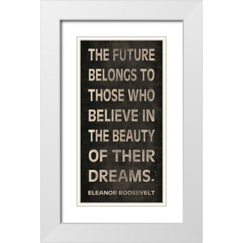 The Future White Modern Wood Framed Art Print with Double Matting by Harbick, N