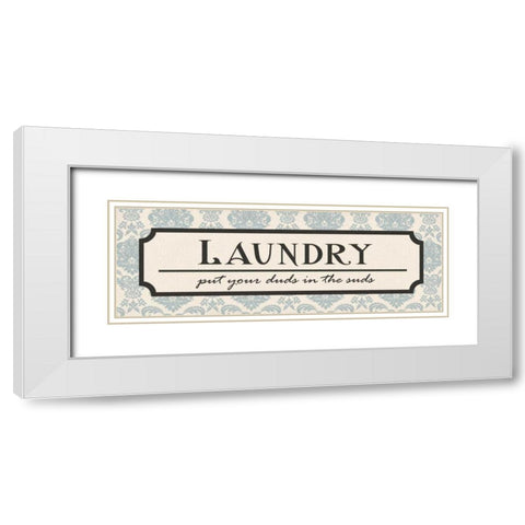 Laundry Suds White Modern Wood Framed Art Print with Double Matting by Harbick, N