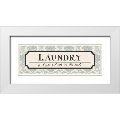 Laundry Suds White Modern Wood Framed Art Print with Double Matting by Harbick, N