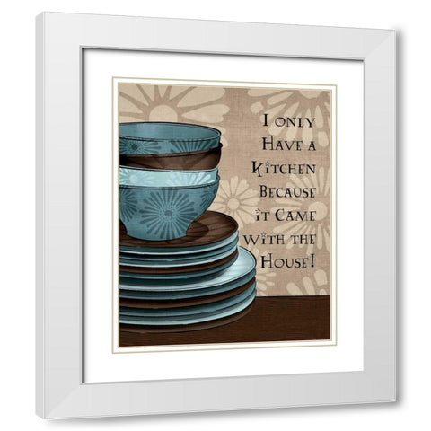In the Kitchen II White Modern Wood Framed Art Print with Double Matting by Harbick, N