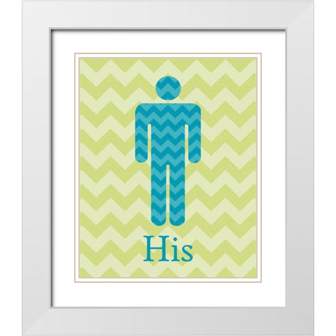 His White Modern Wood Framed Art Print with Double Matting by Harbick, N