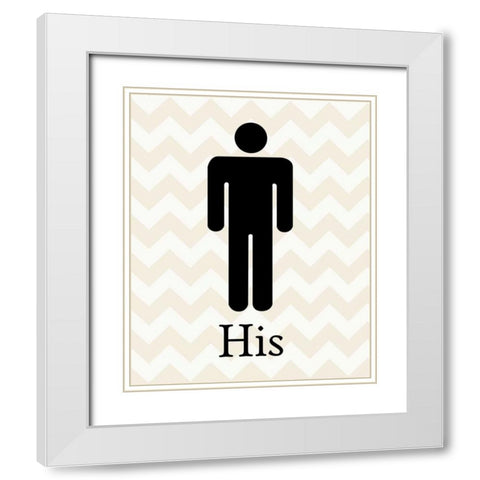 His Classic White Modern Wood Framed Art Print with Double Matting by Harbick, N