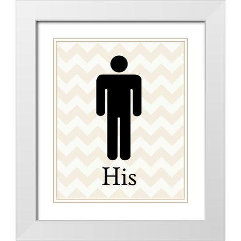 His Classic White Modern Wood Framed Art Print with Double Matting by Harbick, N