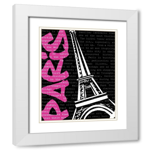 Travel Graffiti I White Modern Wood Framed Art Print with Double Matting by Harbick, N