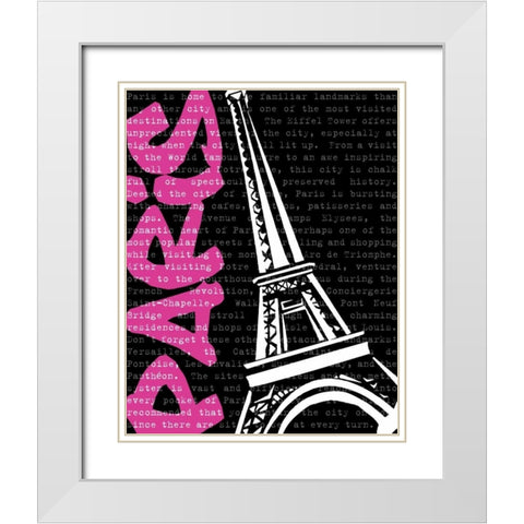 Travel Graffiti I White Modern Wood Framed Art Print with Double Matting by Harbick, N