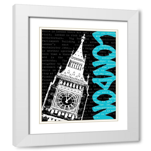 Travel Graffiti II White Modern Wood Framed Art Print with Double Matting by Harbick, N