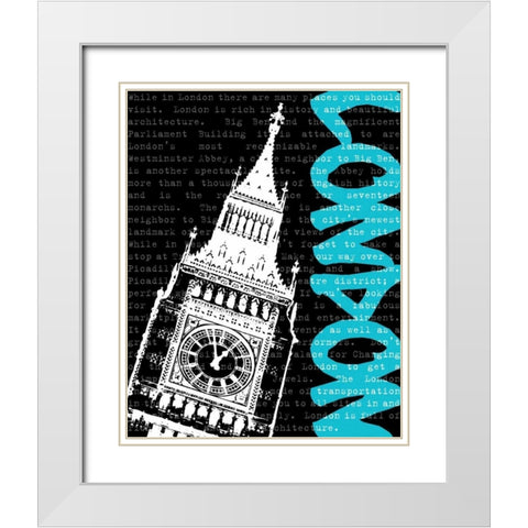 Travel Graffiti II White Modern Wood Framed Art Print with Double Matting by Harbick, N
