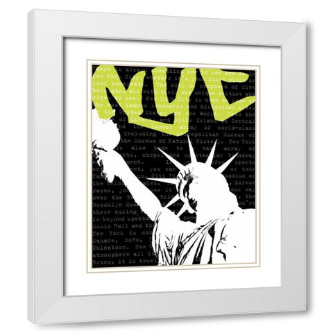 Travel Graffiti III White Modern Wood Framed Art Print with Double Matting by Harbick, N