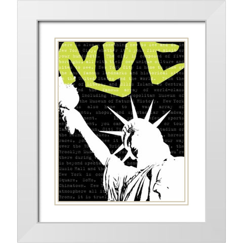 Travel Graffiti III White Modern Wood Framed Art Print with Double Matting by Harbick, N