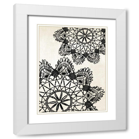 Doilies I White Modern Wood Framed Art Print with Double Matting by Harbick, N