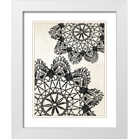 Doilies I White Modern Wood Framed Art Print with Double Matting by Harbick, N