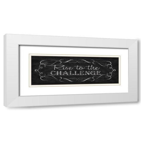 Rise to the Challenge White Modern Wood Framed Art Print with Double Matting by Harbick, N