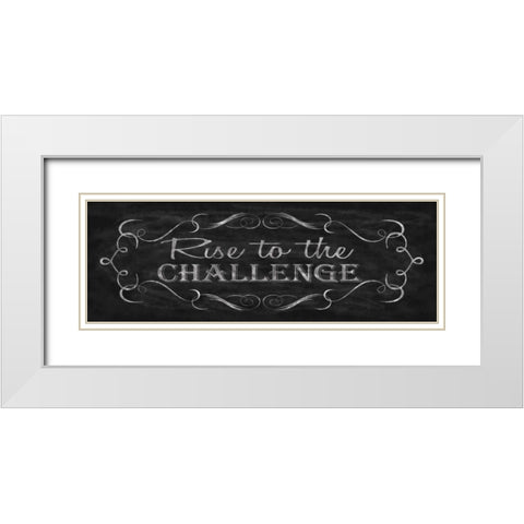 Rise to the Challenge White Modern Wood Framed Art Print with Double Matting by Harbick, N