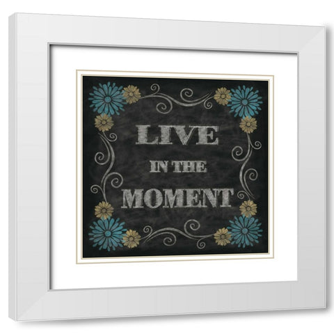Chalkboard Inspirations II White Modern Wood Framed Art Print with Double Matting by Harbick, N