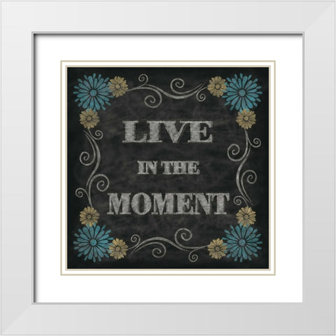 Chalkboard Inspirations II White Modern Wood Framed Art Print with Double Matting by Harbick, N