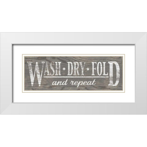 Wash Dry Fold White Modern Wood Framed Art Print with Double Matting by Harbick, N