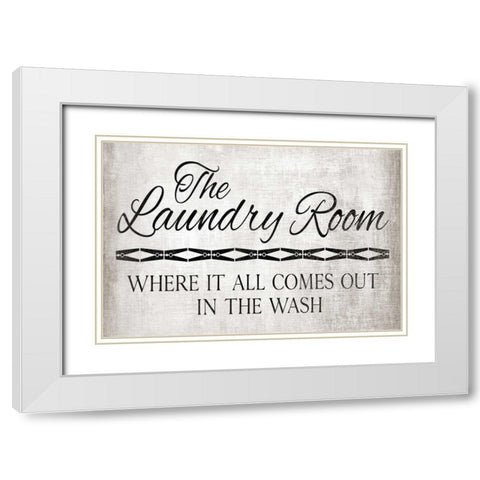 All Comes Out White Modern Wood Framed Art Print with Double Matting by Harbick, N