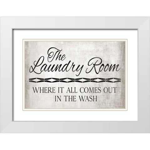 All Comes Out White Modern Wood Framed Art Print with Double Matting by Harbick, N