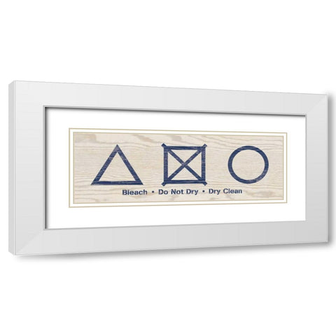 Laundry Icons II White Modern Wood Framed Art Print with Double Matting by Harbick, N