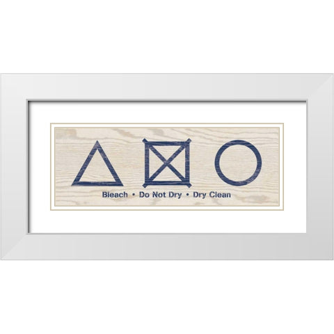 Laundry Icons II White Modern Wood Framed Art Print with Double Matting by Harbick, N