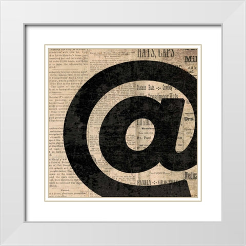 At Symbol White Modern Wood Framed Art Print with Double Matting by Harbick, N