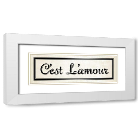 Cest L amour White Modern Wood Framed Art Print with Double Matting by Harbick, N