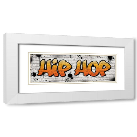 Hip Hop Graffiti White Modern Wood Framed Art Print with Double Matting by Harbick, N
