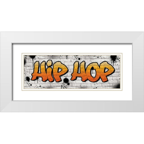 Hip Hop Graffiti White Modern Wood Framed Art Print with Double Matting by Harbick, N