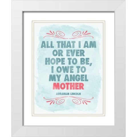 Mother Sign II White Modern Wood Framed Art Print with Double Matting by Harbick, N