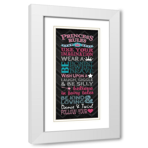 Princess Rules Panel White Modern Wood Framed Art Print with Double Matting by Harbick, N.