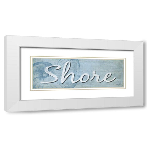 Blue Shore White Modern Wood Framed Art Print with Double Matting by Harbick, N.