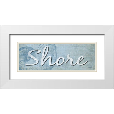 Blue Shore White Modern Wood Framed Art Print with Double Matting by Harbick, N.