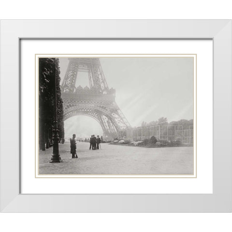 Vintage Paris III White Modern Wood Framed Art Print with Double Matting by Harbick, N.