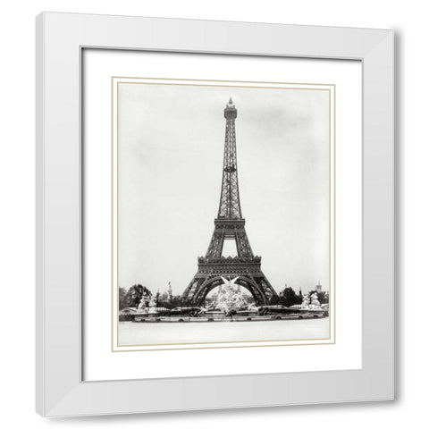 Vintage Paris VI White Modern Wood Framed Art Print with Double Matting by Harbick, N.