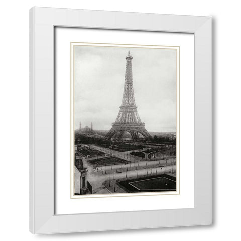 Vintage Paris VIII White Modern Wood Framed Art Print with Double Matting by Harbick, N.
